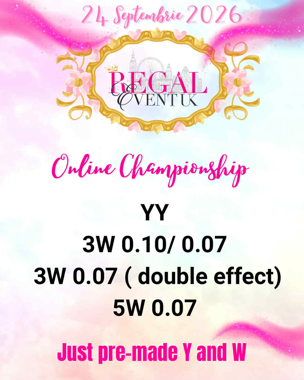 Nominatii campionat Regal EVENT UK 2026