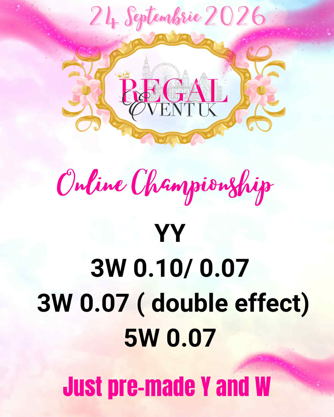 Nominatii campionat Regal EVENT UK 2026