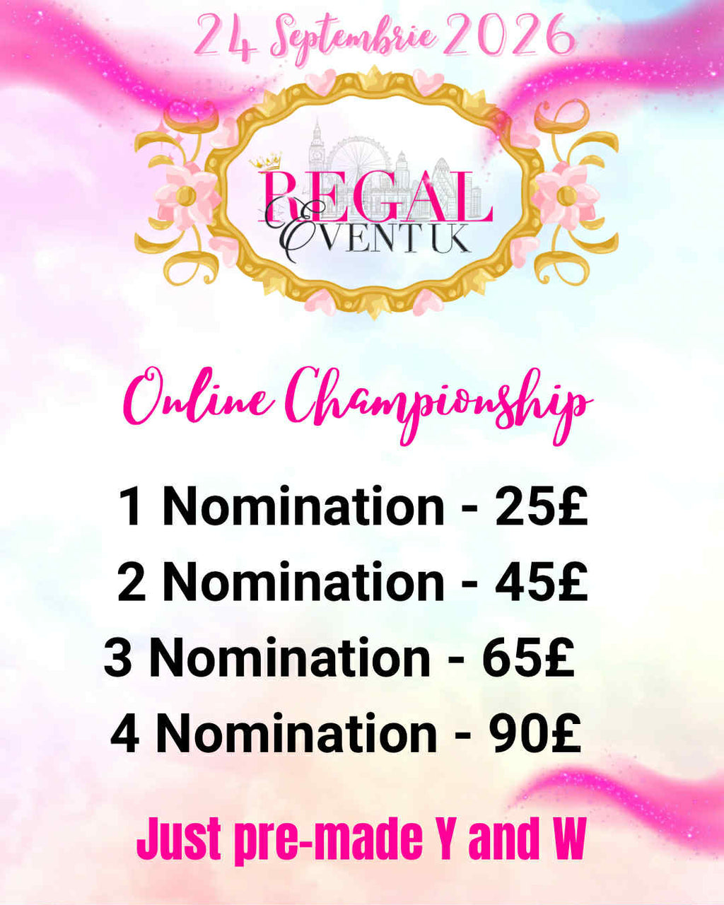 Nominatii campionat Regal EVENT UK 2026