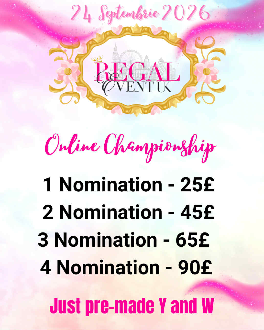 Nominatii campionat Regal EVENT UK 2026